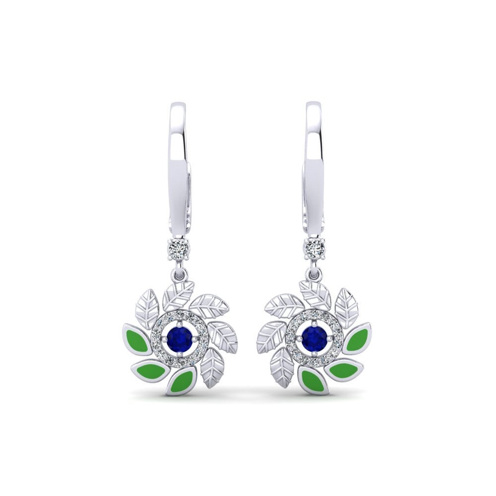 Pendientes Zafiro Gotas y cuelgan