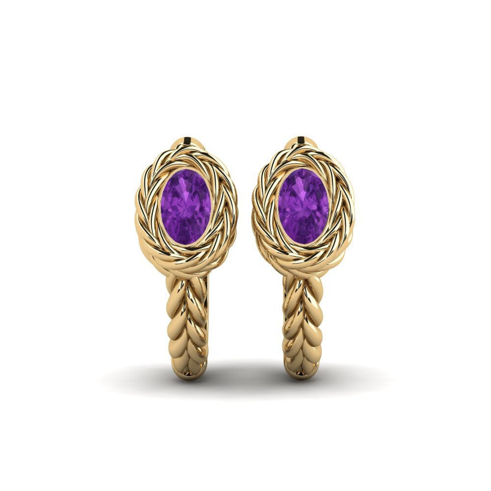 Oval Amethyst Women's Earring Saanvia