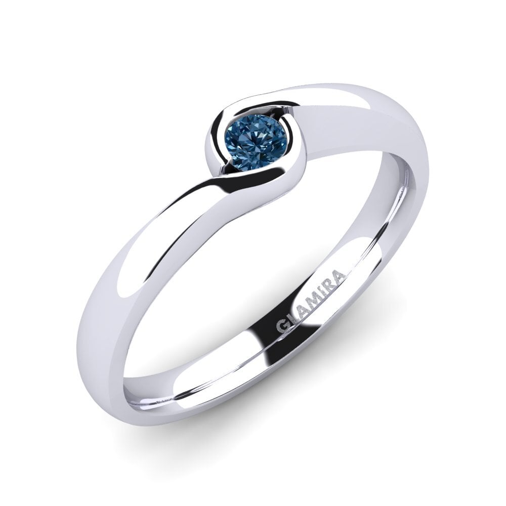 Blue Diamond Engagement Ring Sabella 0.1 crt