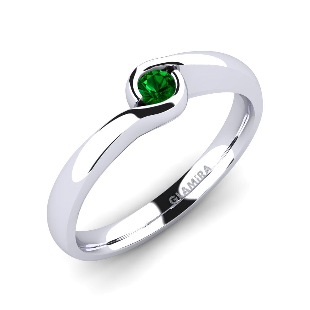 Green Zirconia Engagement Ring Sabella 0.1 crt