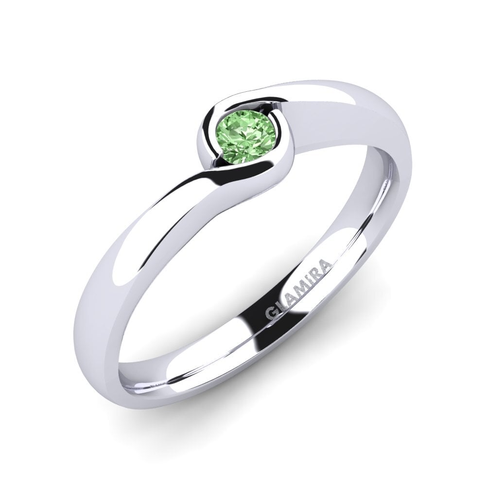 Green Diamond Engagement Ring Sabella 0.1 crt