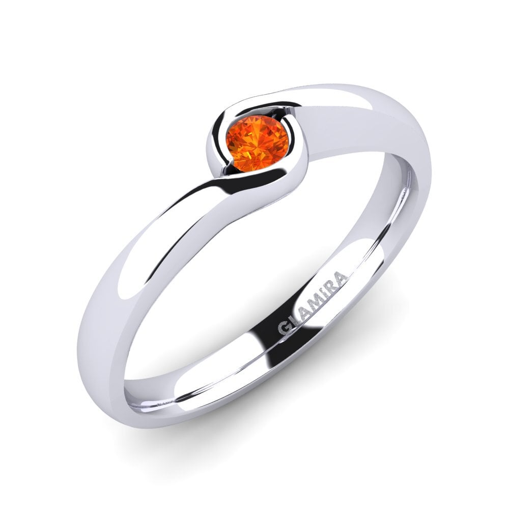 Zafiro Naranja Anillo de compromiso Sabella 01crt