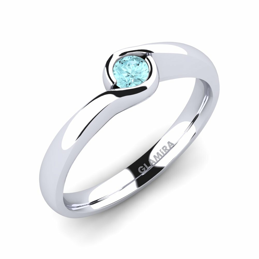 Aquamarine Engagement Ring Sabella 0.16 crt