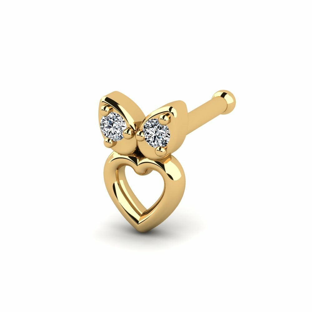 14K Geel Goud Neus Pin Sachiko