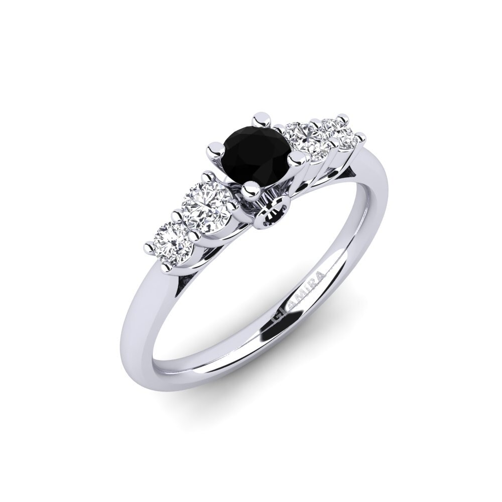 Black Onyx Engagement Ring Sadie 0.25 crt