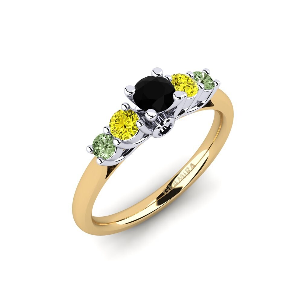 14ct Yellow & White Gold Engagement Ring Sadie 0.25 crt