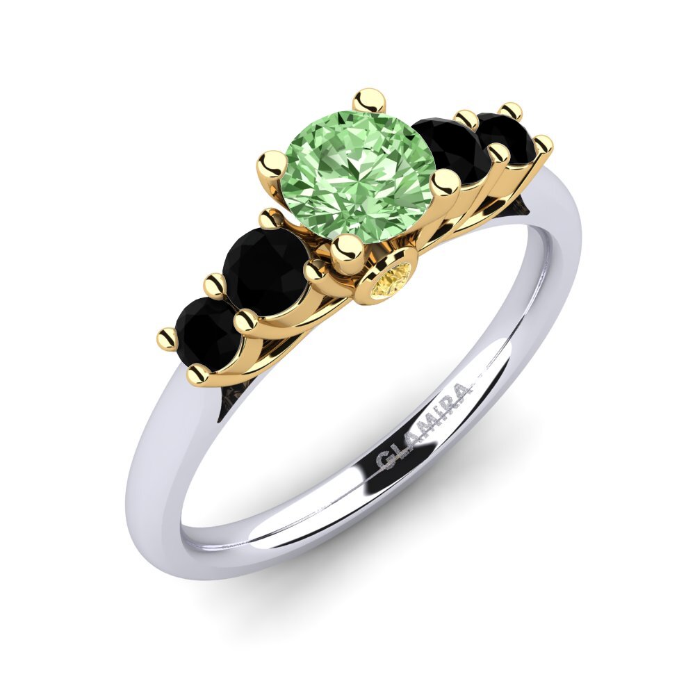 14ct White & Yellow Gold Engagement Ring Sadie