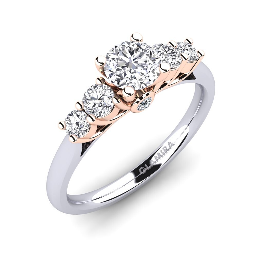 Bague De Fiançailles Or Blanc 14 Carats Avec Moissanite 2,50 Ct - Taille 5, Création Labo, Neuf Sans Emballage