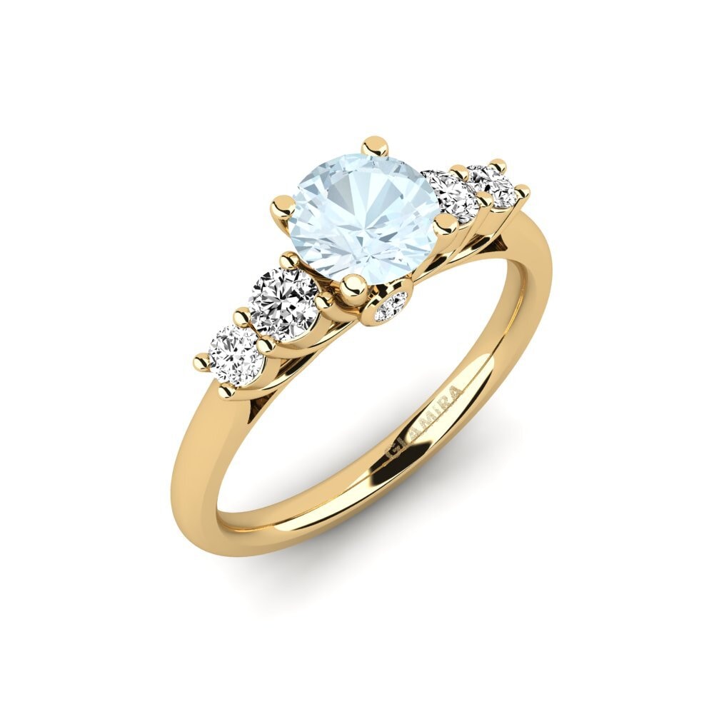 Aguamarina Anillo de compromiso Sadie 0.8 crt
