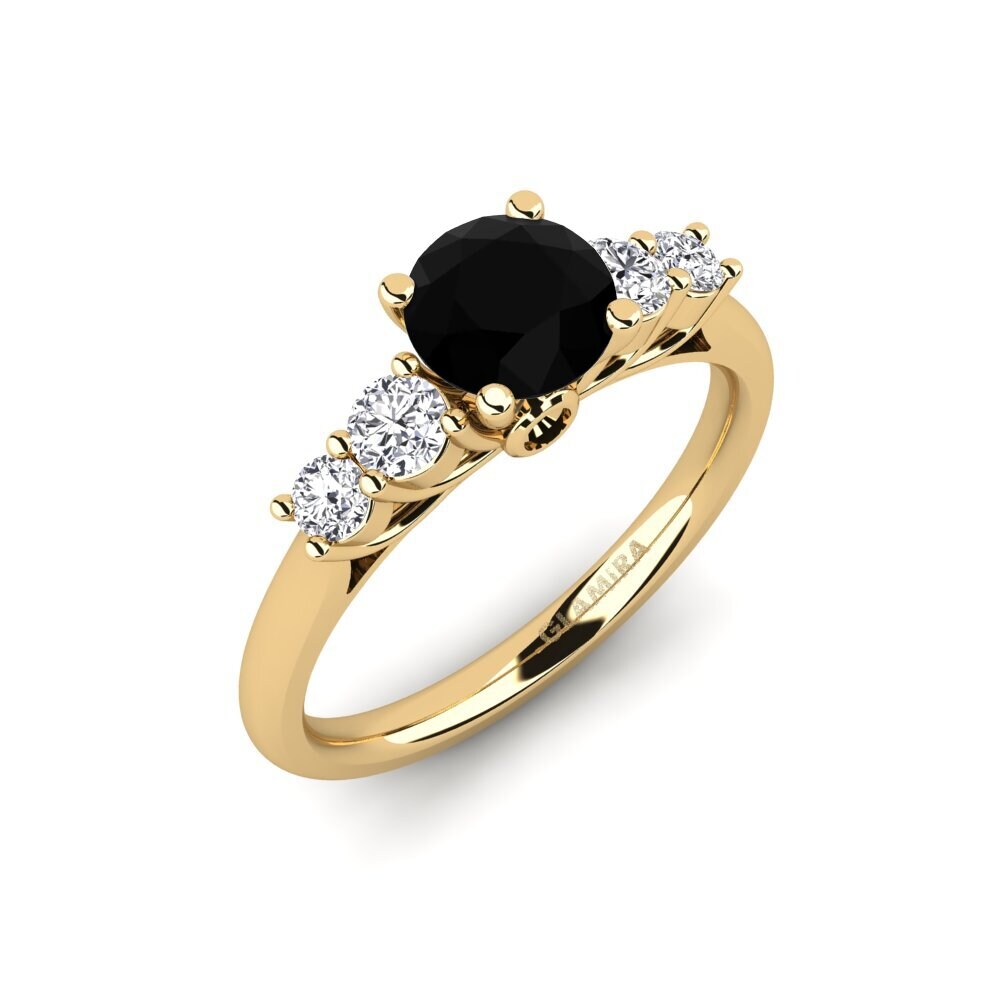 Black Onyx Engagement Ring Sadie 0.8 crt