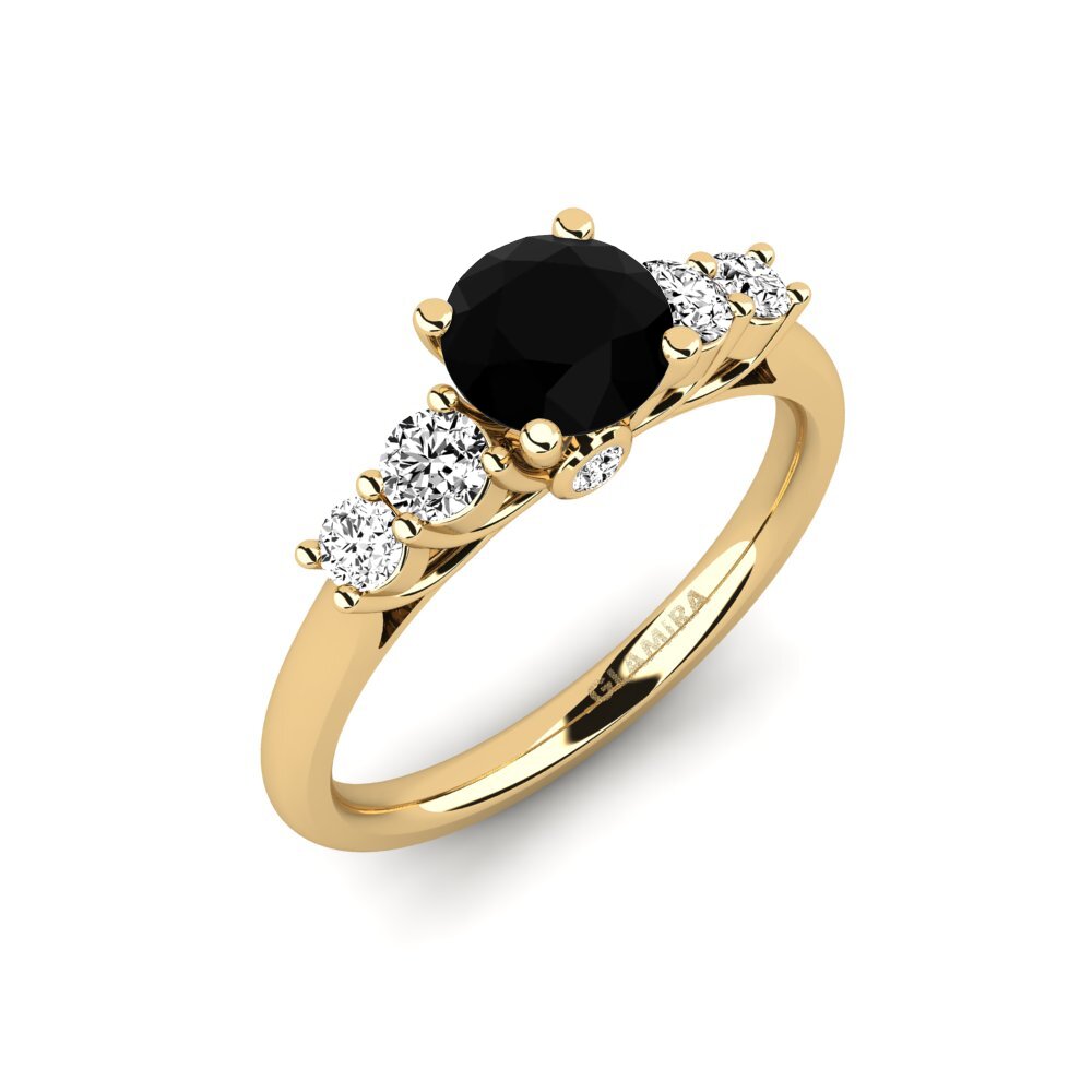 Onice Nero Anello di fidanzamento Sadie 0.8 crt