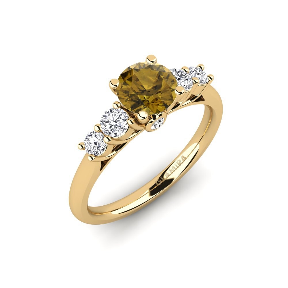 Brown Zircon Engagement Ring Sadie 0.8 crt