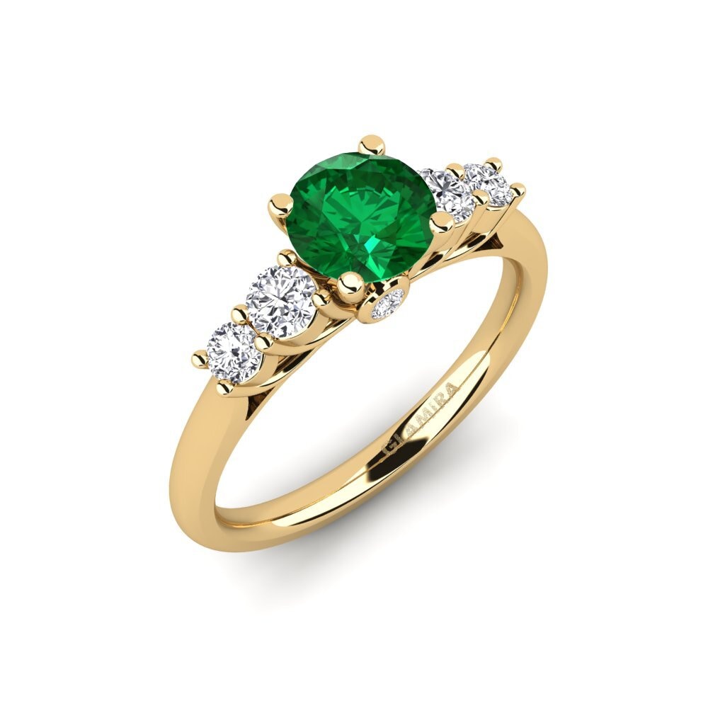 Emerald (Lab Created) Engagement Ring Sadie 0.8 crt