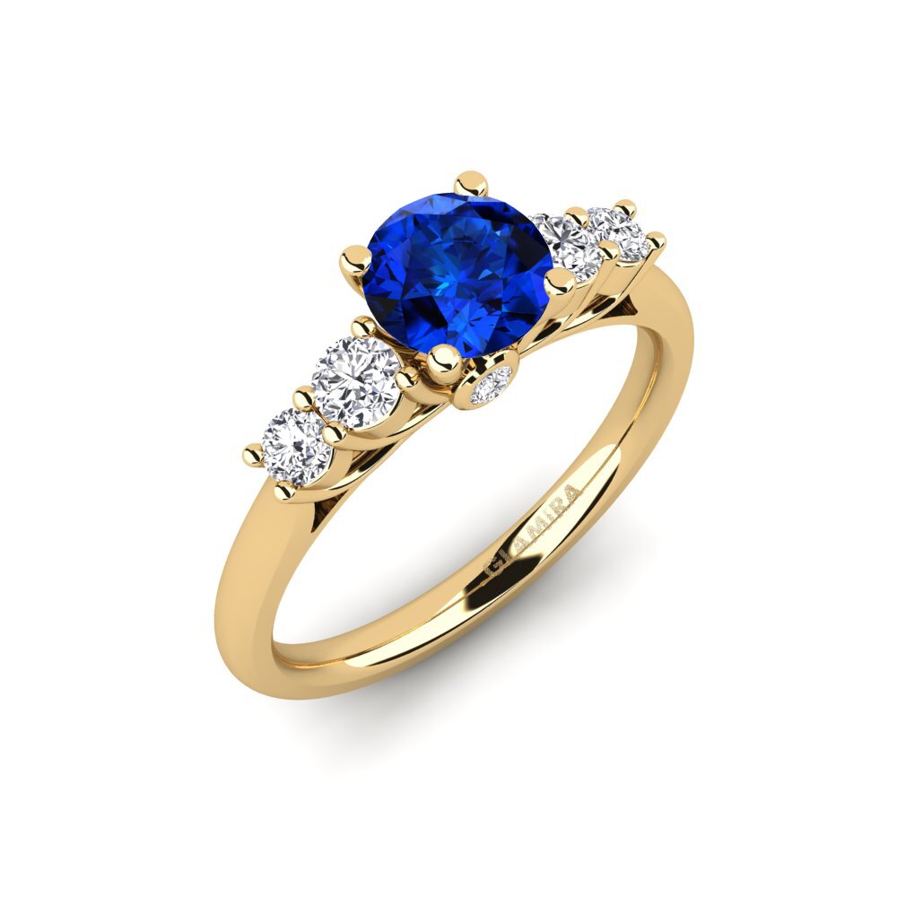 Sapphire (Lab Created) Engagement Ring Sadie 0.8 crt