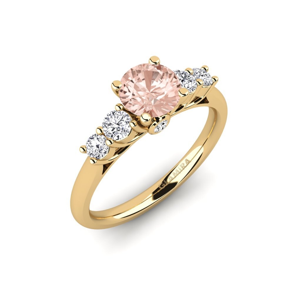 Round Morganite Engagement Ring Sadie 0.8 crt