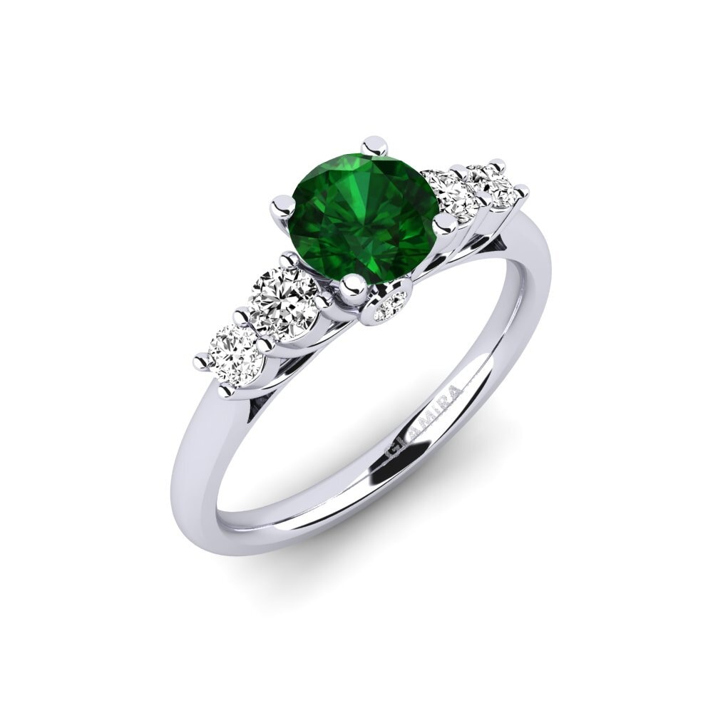 Plata 925 Tsavorita Anillo de compromiso Sadie 0.8 crt
