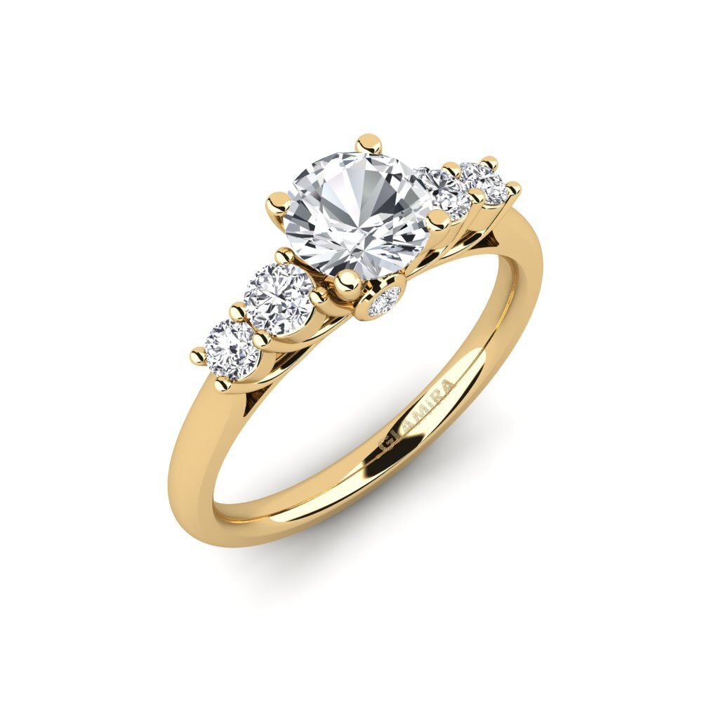 White Zircon Engagement Ring Sadie 0.8 crt