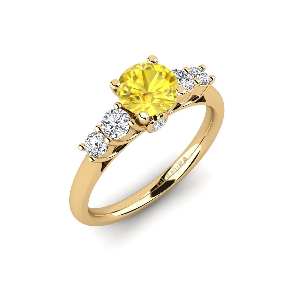 Zafiro amarillo Anillo de compromiso Sadie 0.8 crt