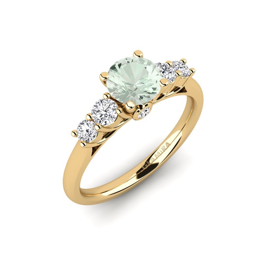 Green Amethyst Engagement Ring Sadie 0.8 crt