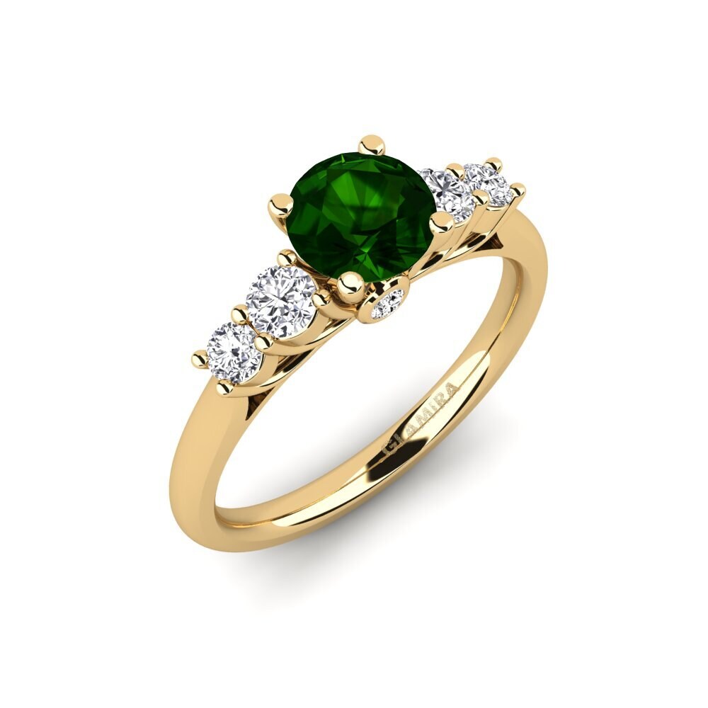 Green Tourmaline Engagement Ring Sadie 0.8 crt