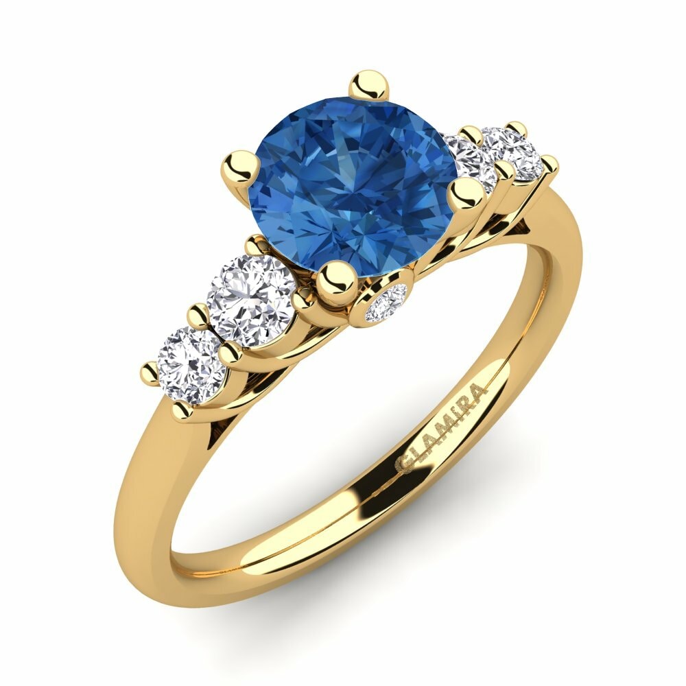 Donker Blauwe Zirkoon Verlovingsring Sadie 1.0 crt