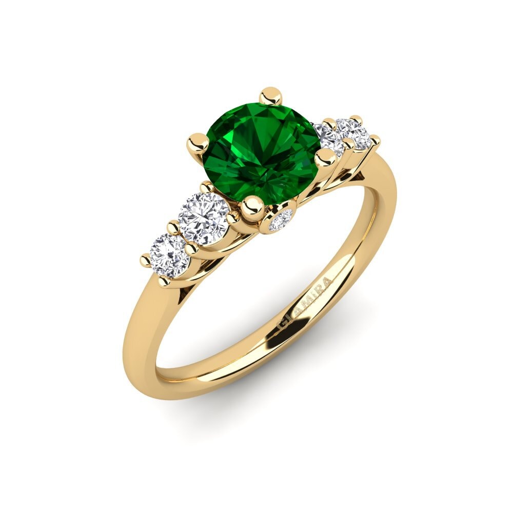 Grüner Zirkonia Verlobungsring Sadie 1.0 crt