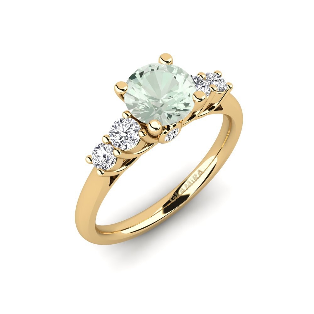 Green Amethyst Engagement Ring Sadie 1.0 crt