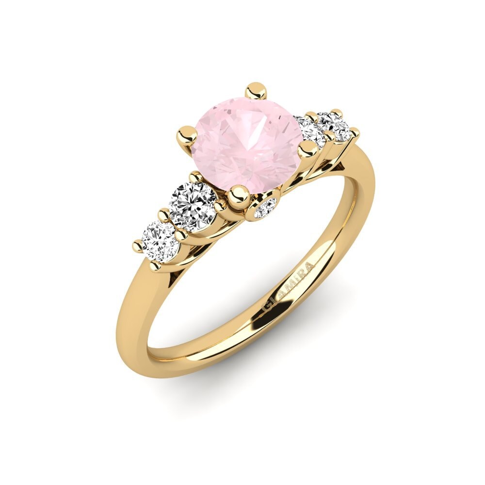 Cuarzo rosa Anillo de compromiso Sadie 1.0 crt