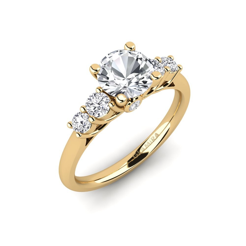 White Zircon Engagement Ring Sadie 1.0 crt