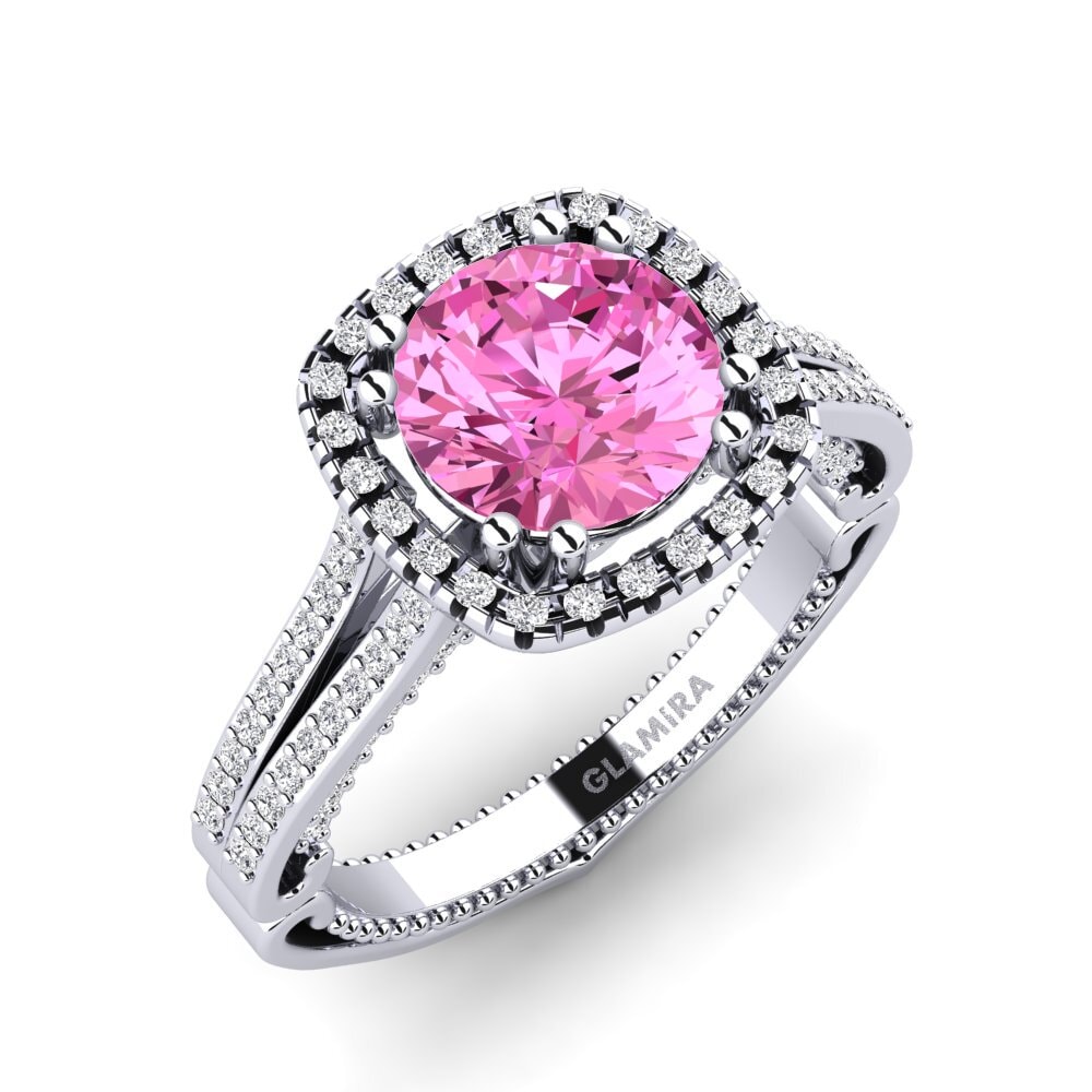 Pink Topaz Engagement Ring Saffronia