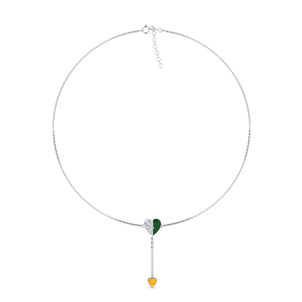 Citrine Women's Choker Necklace Sagessa