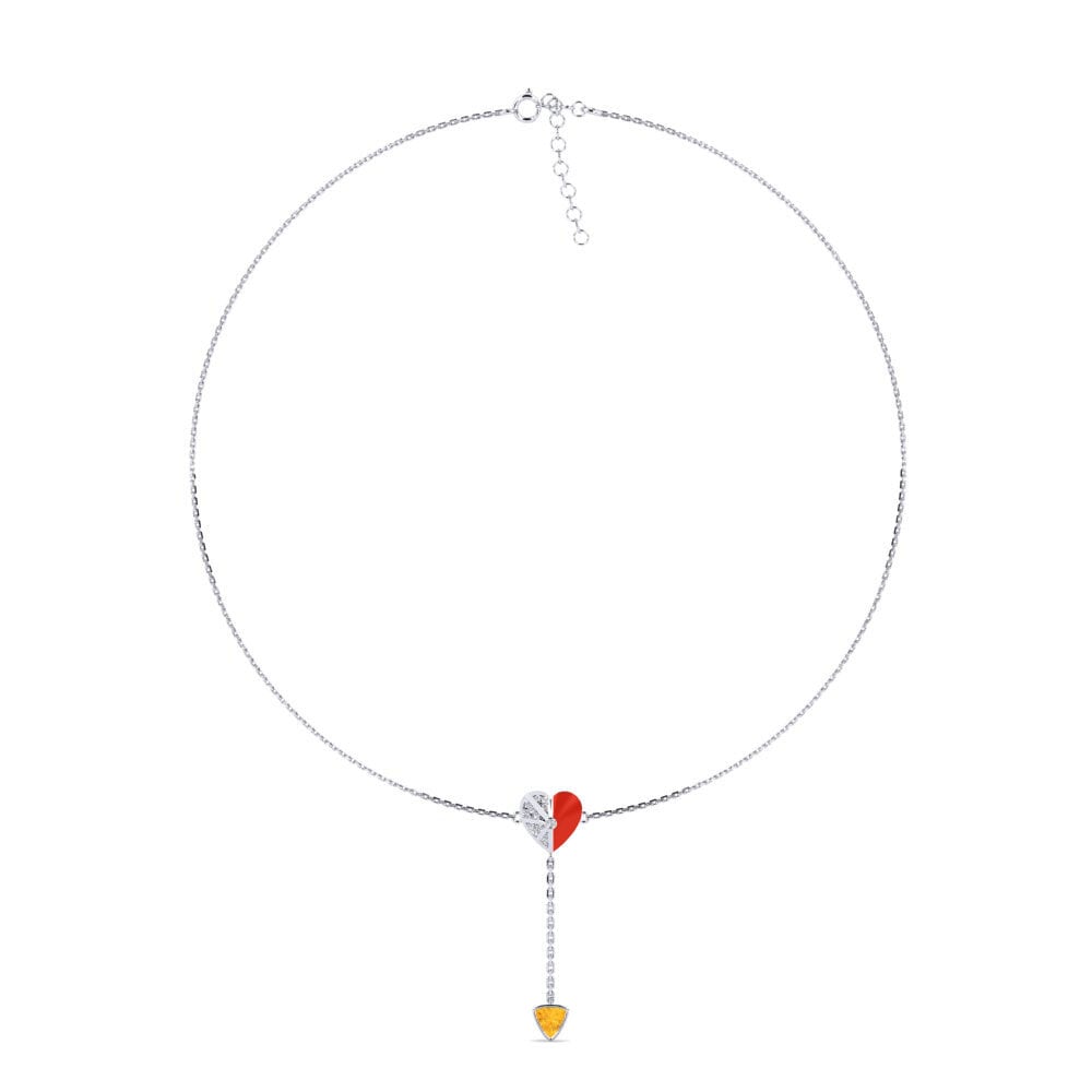 Citrine Women's Choker Necklace Sagessa