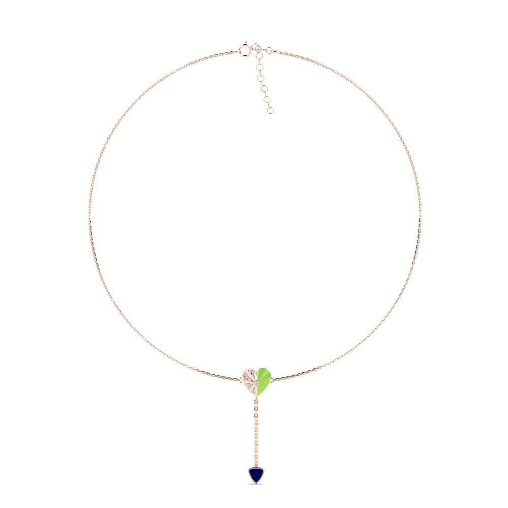 Vàng Hồng 18K Đá Sapphire Dây chuyền choker nữ Sagessa