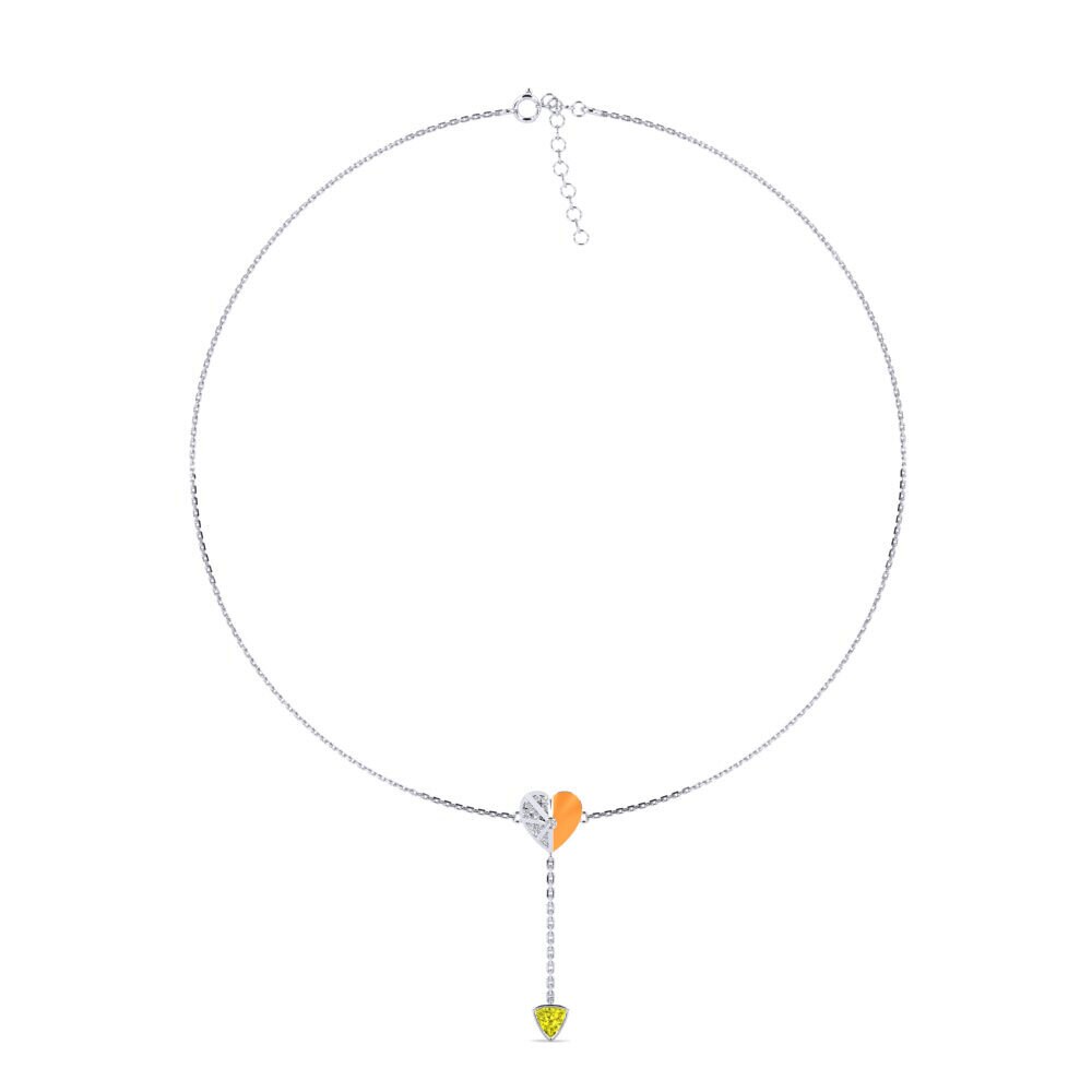 Yellow Diamond Women's Choker Necklace Sagessa