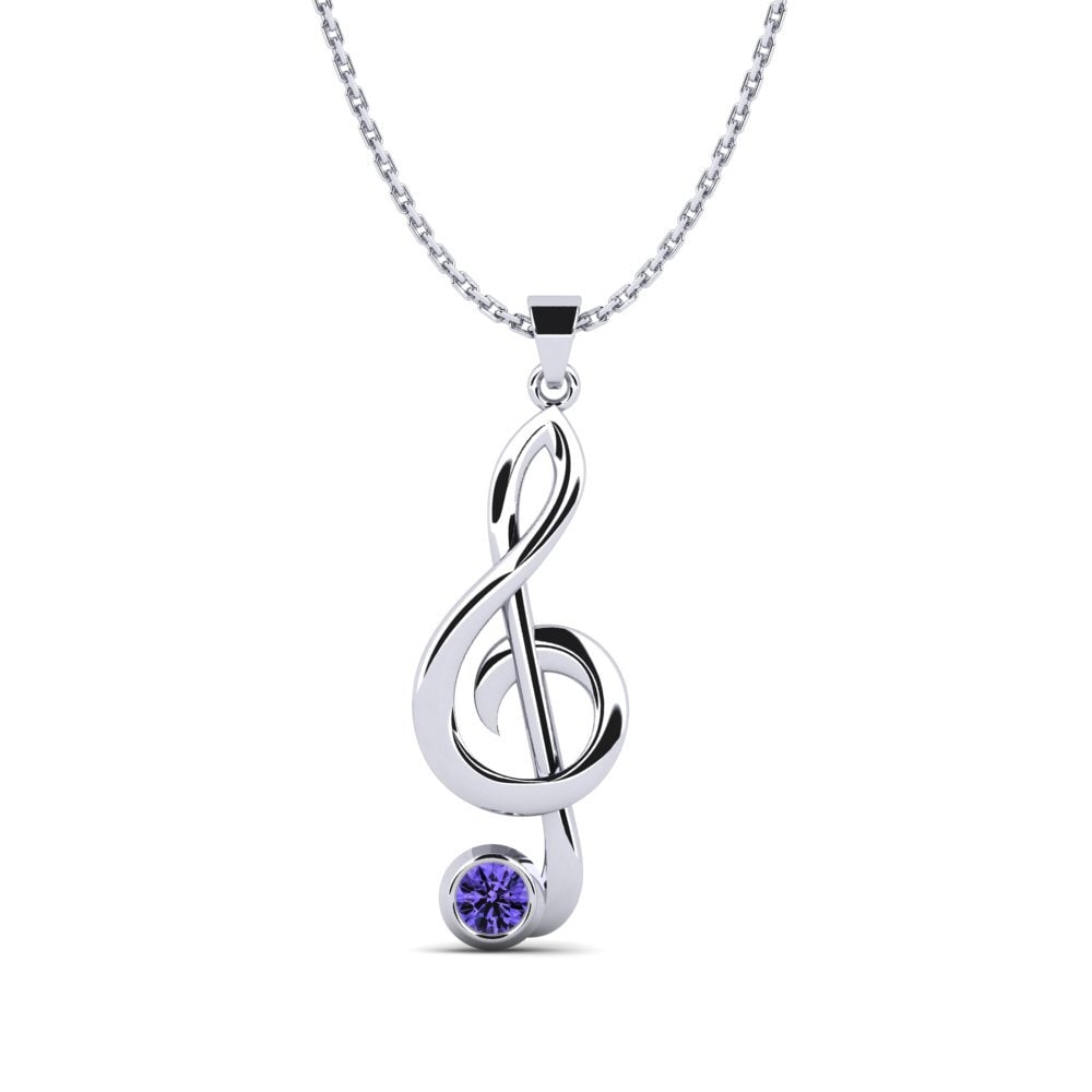 Tròn Đá Tanzanite Mặt dây chuyền nữ Sahmaria