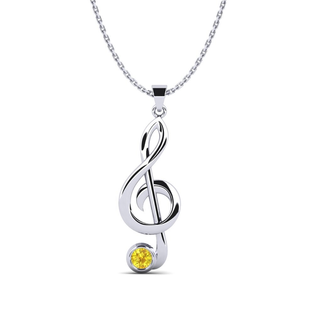 Yellow Sapphire Women's Pendant Sahmaria
