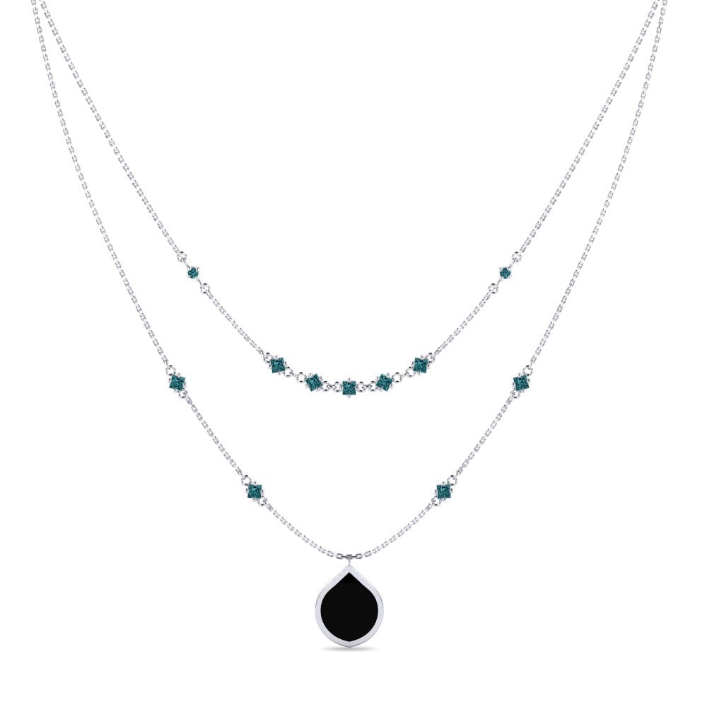 Diamante Azul Collar de Mujer Saicus