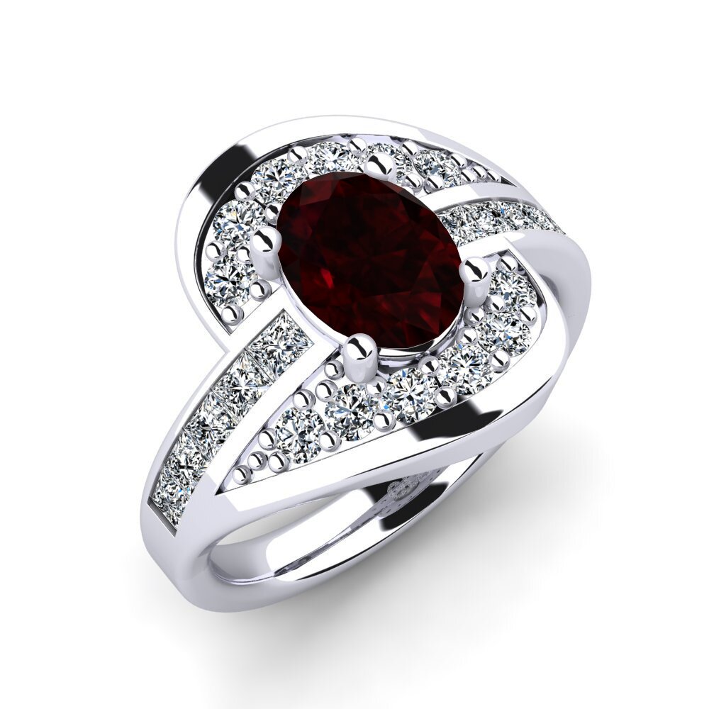 Garnet Engagement Ring Saimara