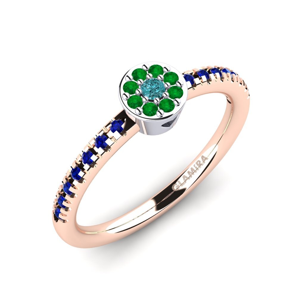 14ct Rose / White Gold Engagement Ring Salbatora