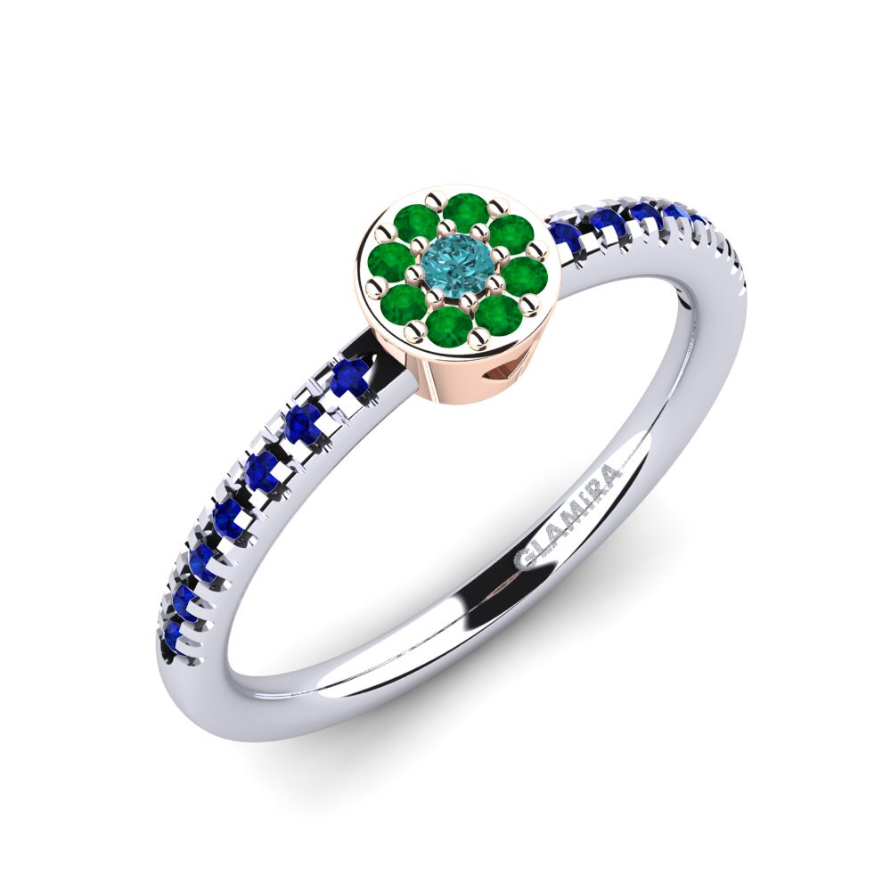 14ct White / Rose Gold Engagement Ring Salbatora