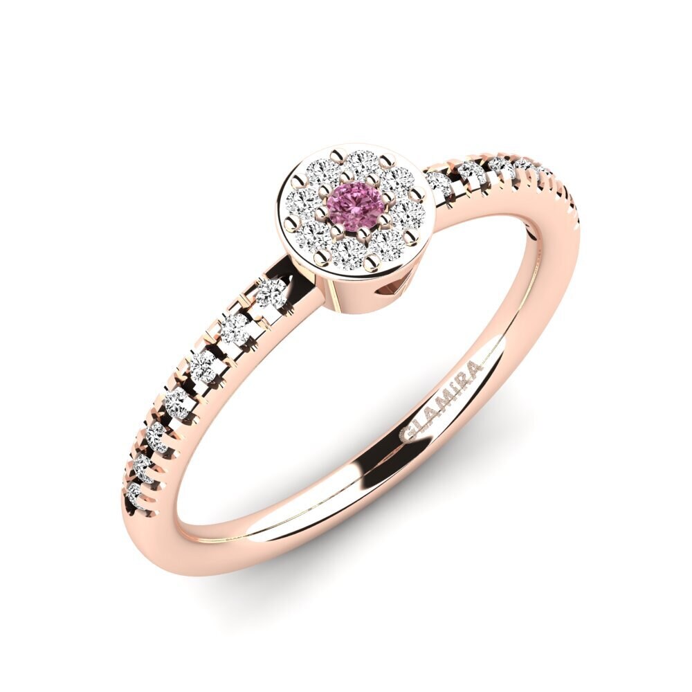 14ct Rose Gold Rhodolite Garnet Engagement Ring Salbatora