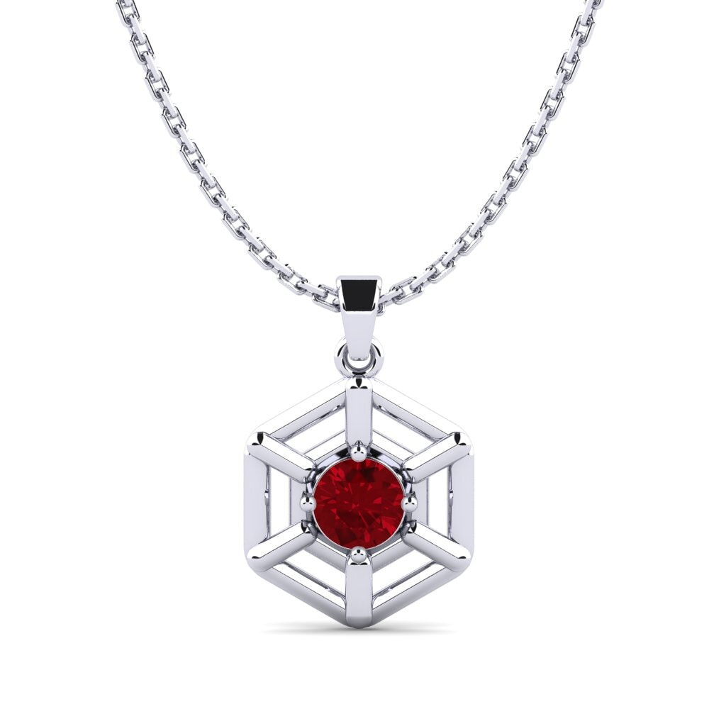 Circonita Roja Colgante de Mujer Salem