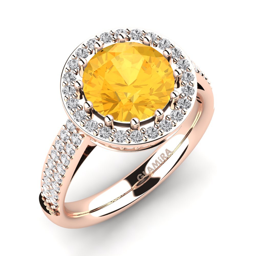 9K Rose Gold Engagement Ring Salerno