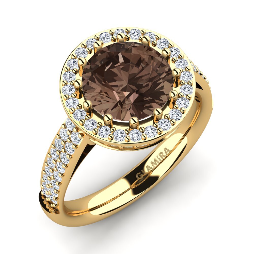 Smoky Quartz Engagement Ring Salerno