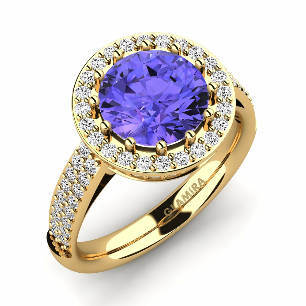 Tanzanite 14k Yellow Gold Engagement Ring Salerno