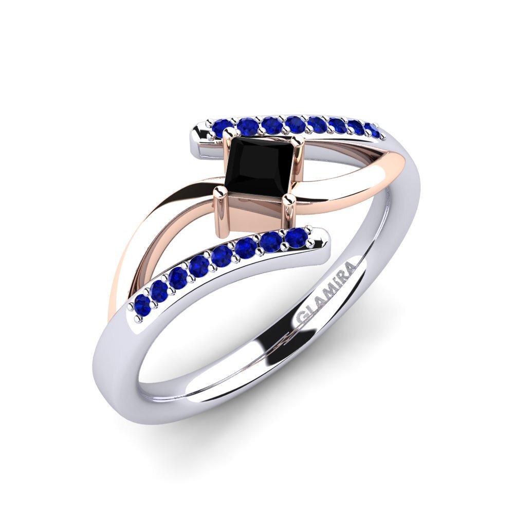 14ct White / Rose Gold Engagement Ring Samar