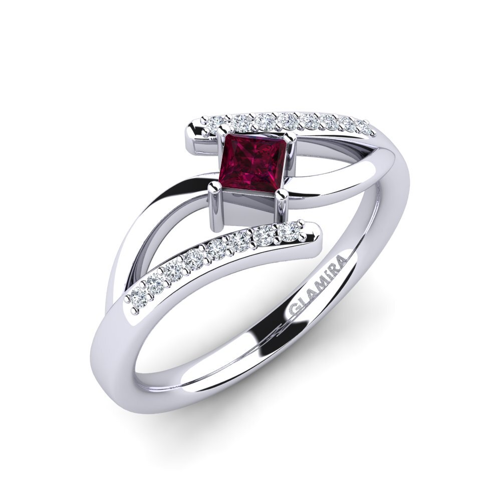 Rhodolite Garnet Engagement Ring Samar