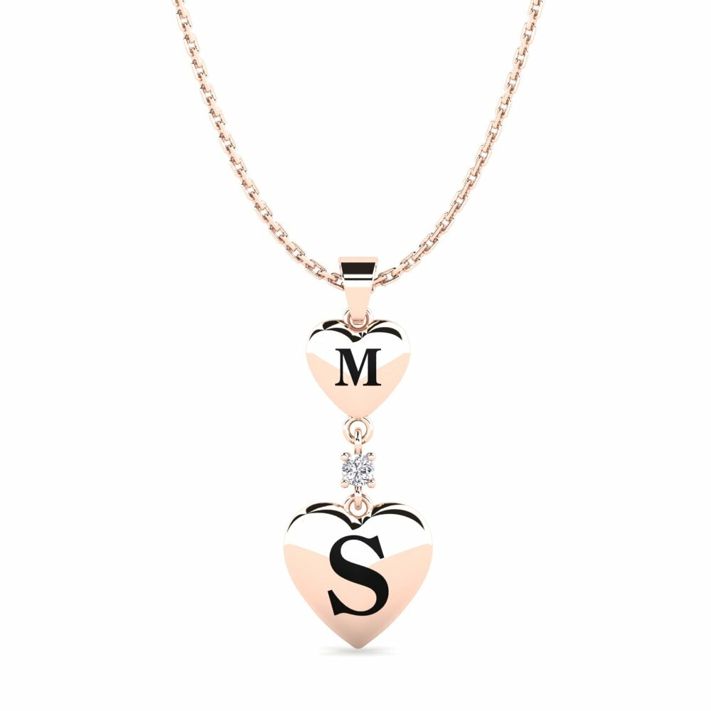 14k Oro Rosa Colgante de Mujer Samara