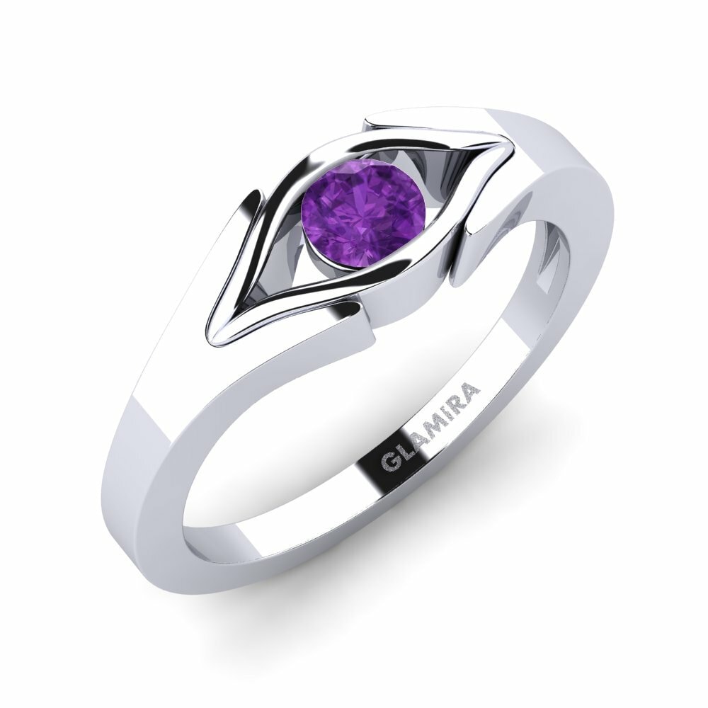 Design Solitaire Engagement Rings Samy 585 White Gold Amethyst