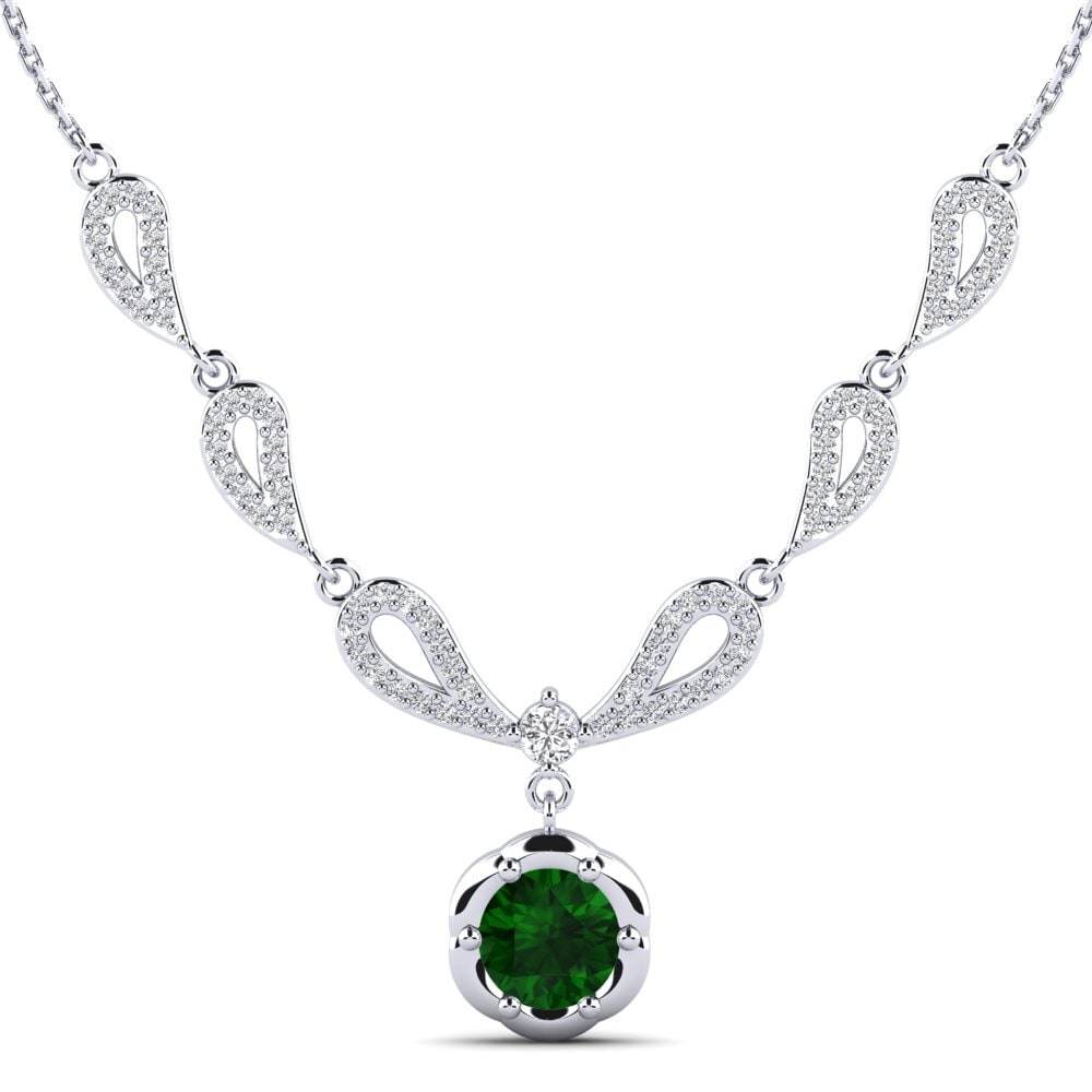 Green Tourmaline Women's Necklace Sanda